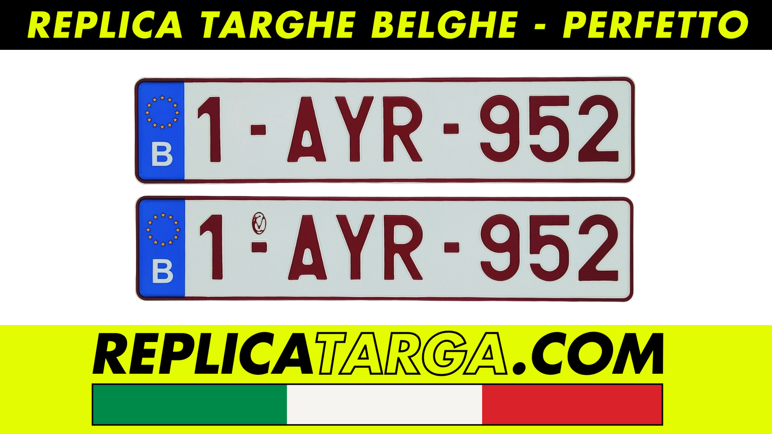Replica Targhe Belghe