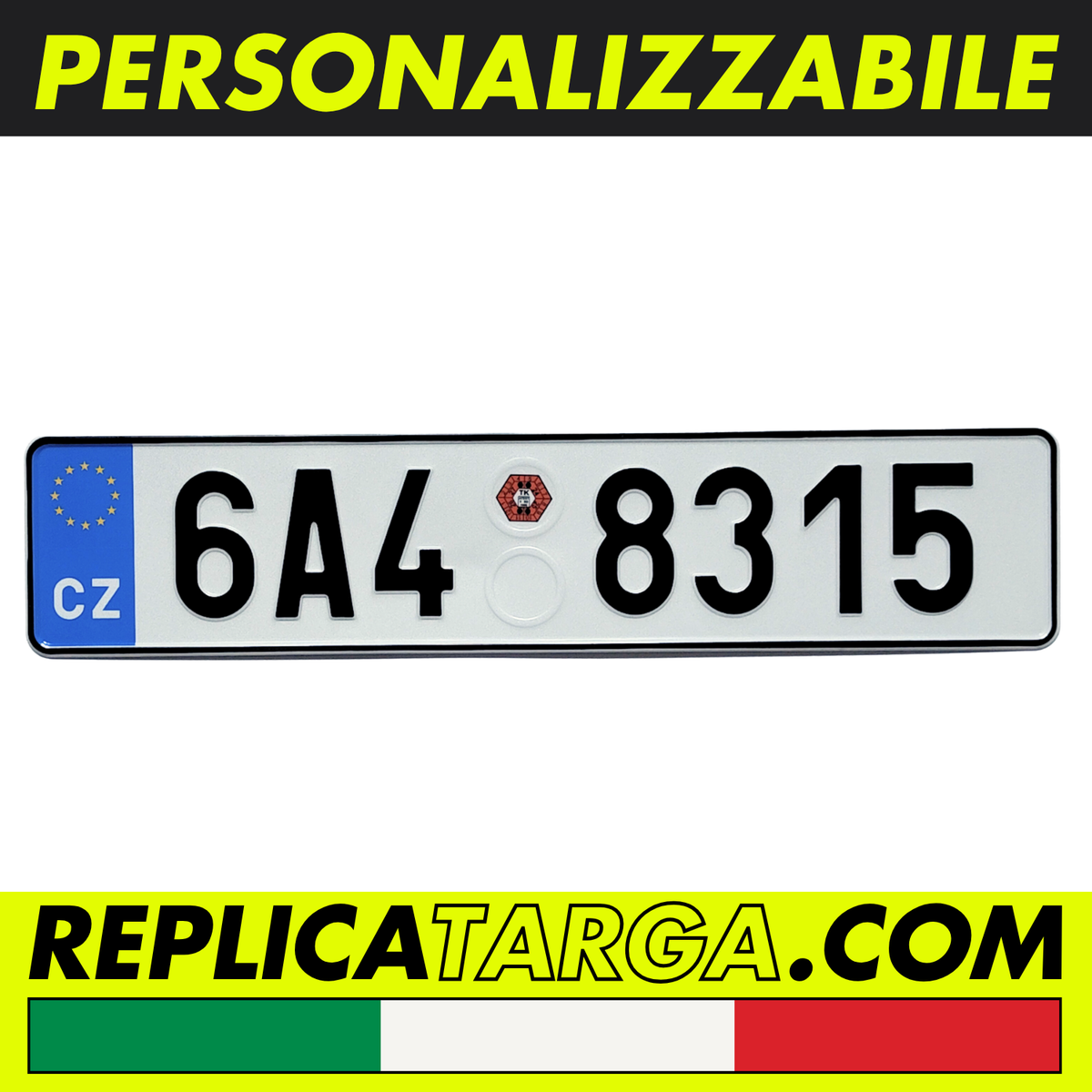 Targa ceca replica vintage autentica per auto storiche e collezionisti