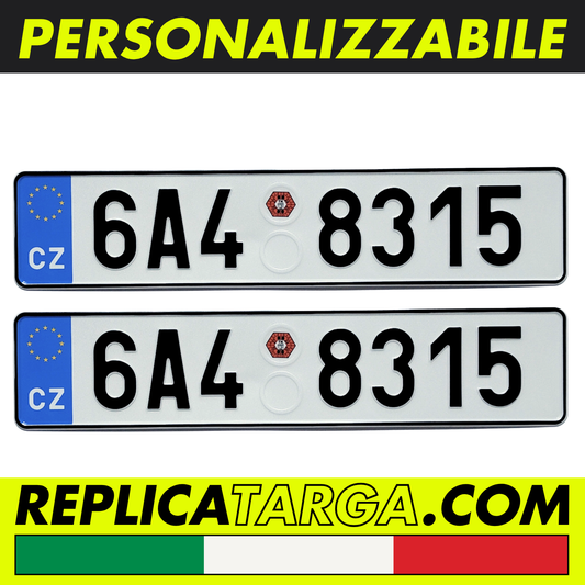 Targhe ceche replica vintage autentica per auto storiche e collezionisti
