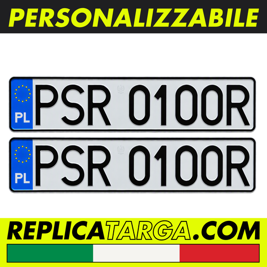 Targhe polacche replica vintage autentica per auto storiche e collezionisti