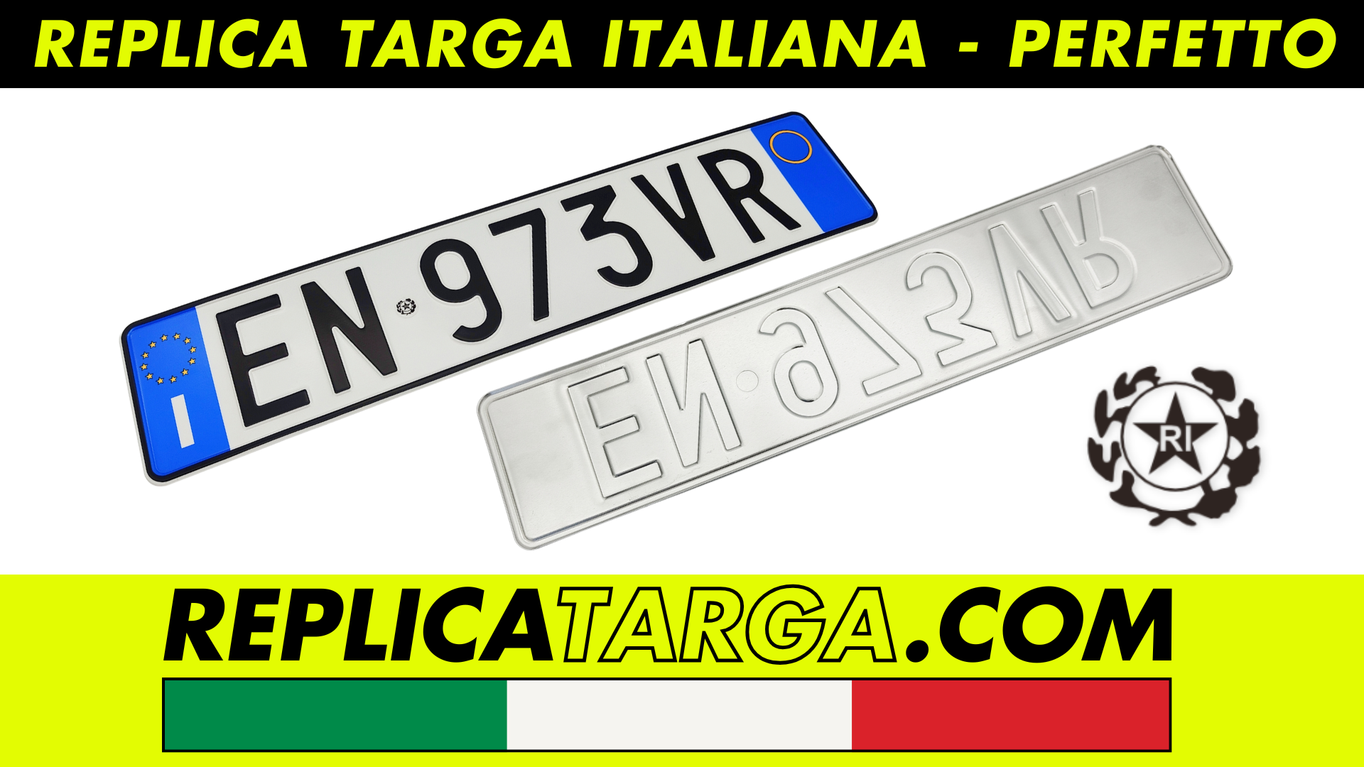 Replica Targa Italiana Posteriore